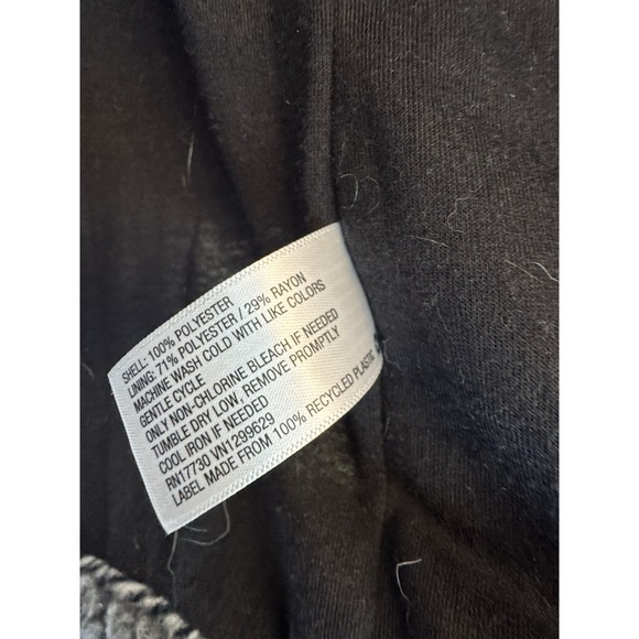 Knox Rose Jacket Womens Medium Black White Buffalo Plaid Sherpa Collared Pocket - Picture 10 of 11